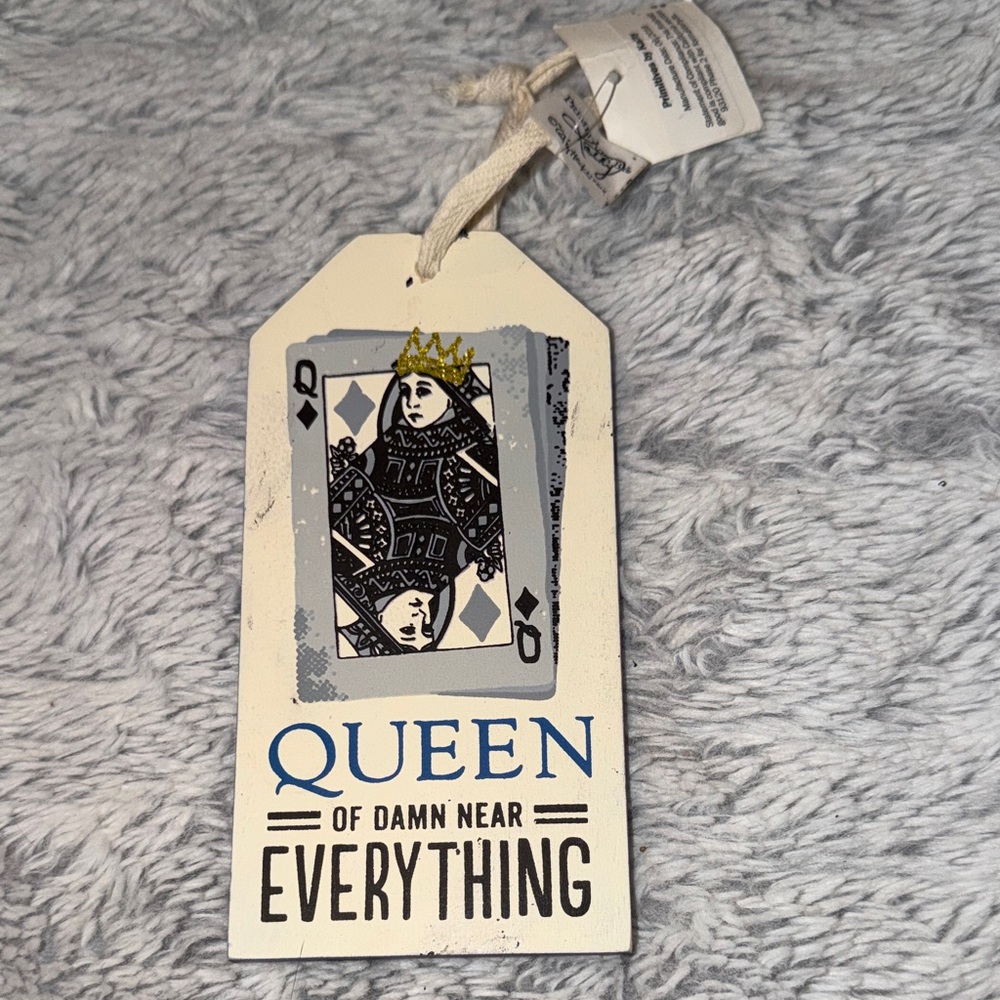 Primitives by Kathy Decorative Wine Tag Design Queen Of Damn Near Everything
